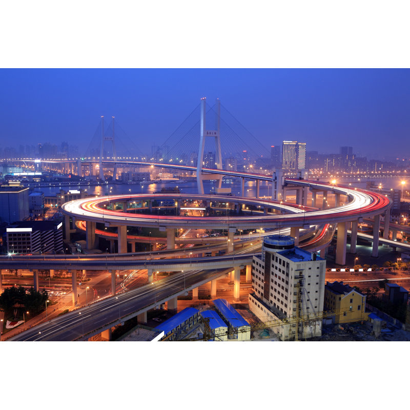 Shanghai Night Scene - Wrapped Canvas Print, 61cm H x 91cm W
