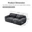 Canapé modulaire à 2 places pour canapé modulaire, conception antidérapante en tissu moelleux et moelleux, éponge haute densité 32D, conception ergonomique sans assemblage, avec coussins décoratifs pour le salon-1154040485