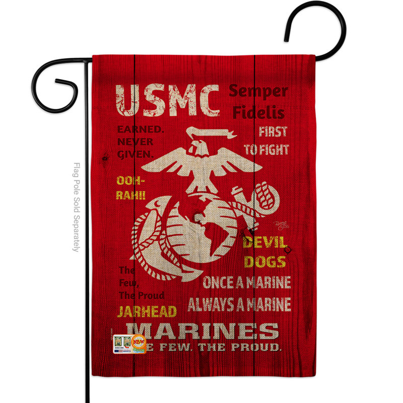 Double Sided 18.5 in. H x 13 in. W Polyester Flag set