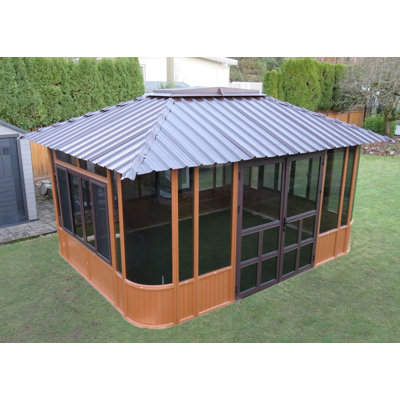 11 pi. L 16 pi. D Pavillon de jardin en plastique