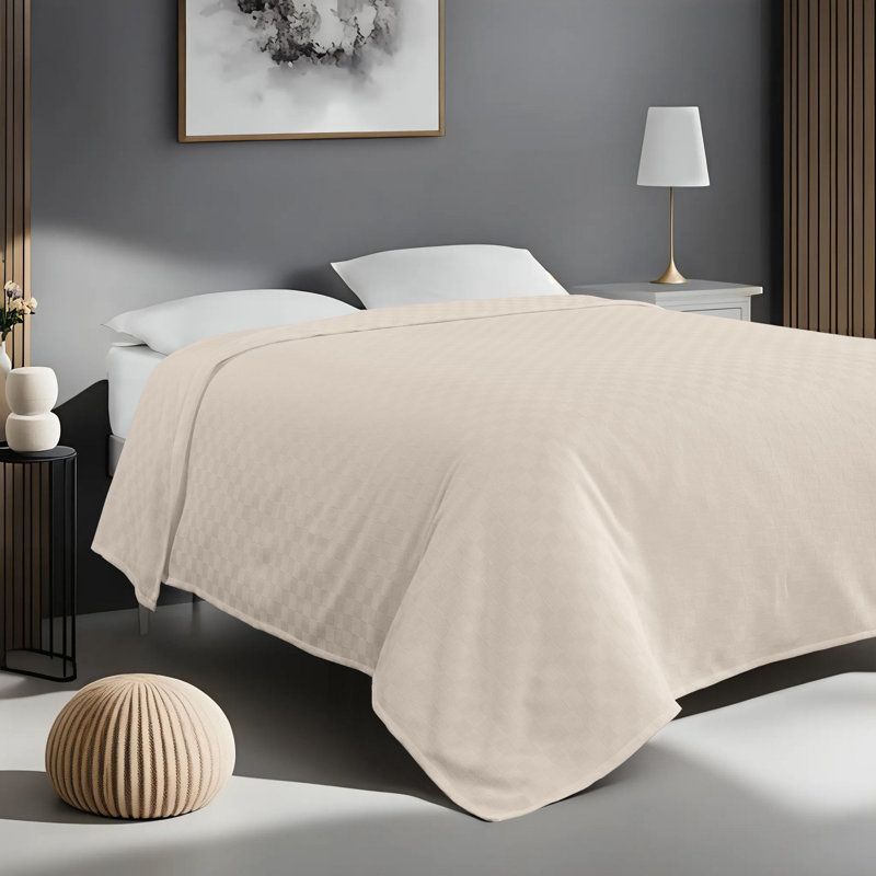 No Pattern Duvet Cover Set with Pillowcases, Cream, EU Single