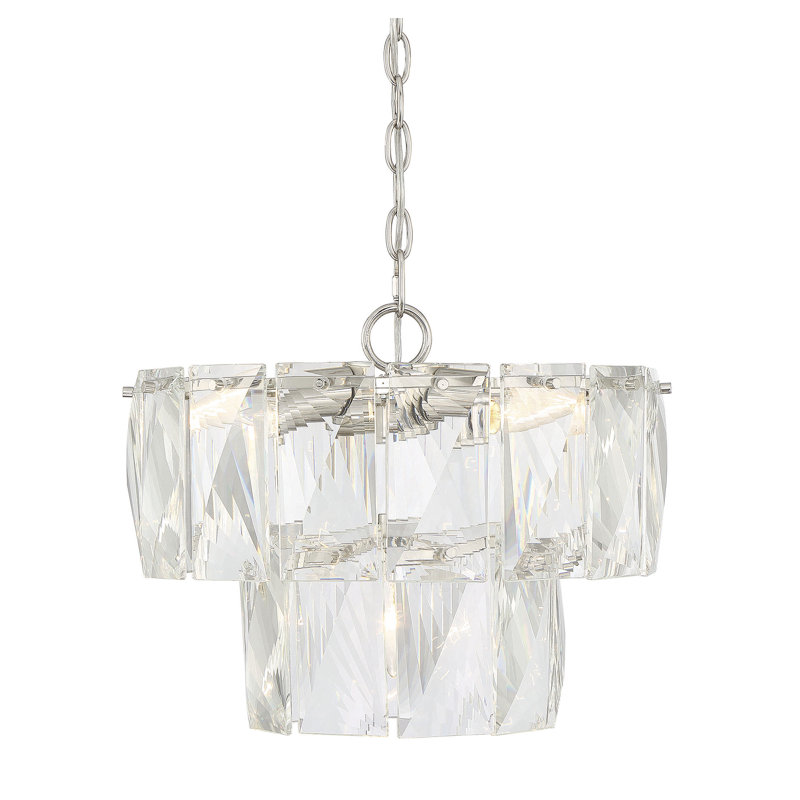 Lustre géométrique unique à 4 lumières