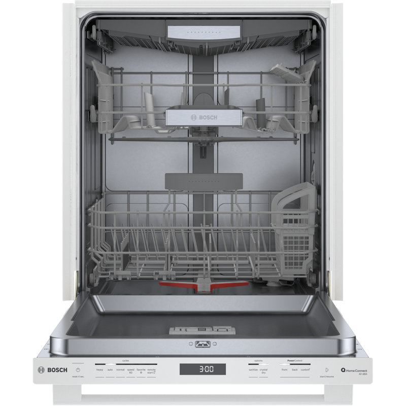 800 Series 24" Top Control Built-In Dishwasher with Stainless Steel Tub and Flexible 3Rd Rack, White