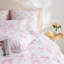 Ensemble de housse de couette Bow Bedding Ensemble de housse de couette à motif floral rose-116459321