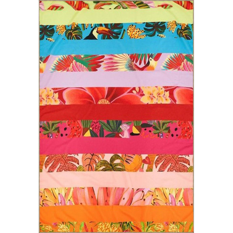 Colorful Line Themed Patterned Creative Machine Washable Rug, Square 3'3" Rug Pad Included