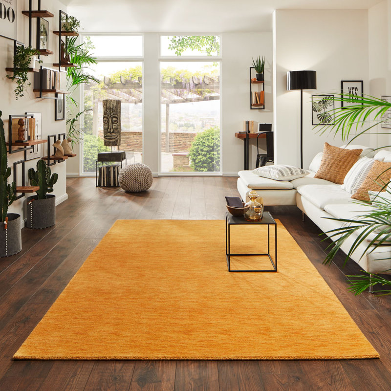 Daylynn Solid Colour Wool Hand Woven Area Rug, Rectangle 200 x 250cm