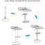  Aryelle Bar Stools Set of 4, Adjustable Height Bar Stools, Counter Barstools with Leather Cushion and Metal Round Base, Bar Height Chairs for Kitchen Island, Brown-930700345-925526235