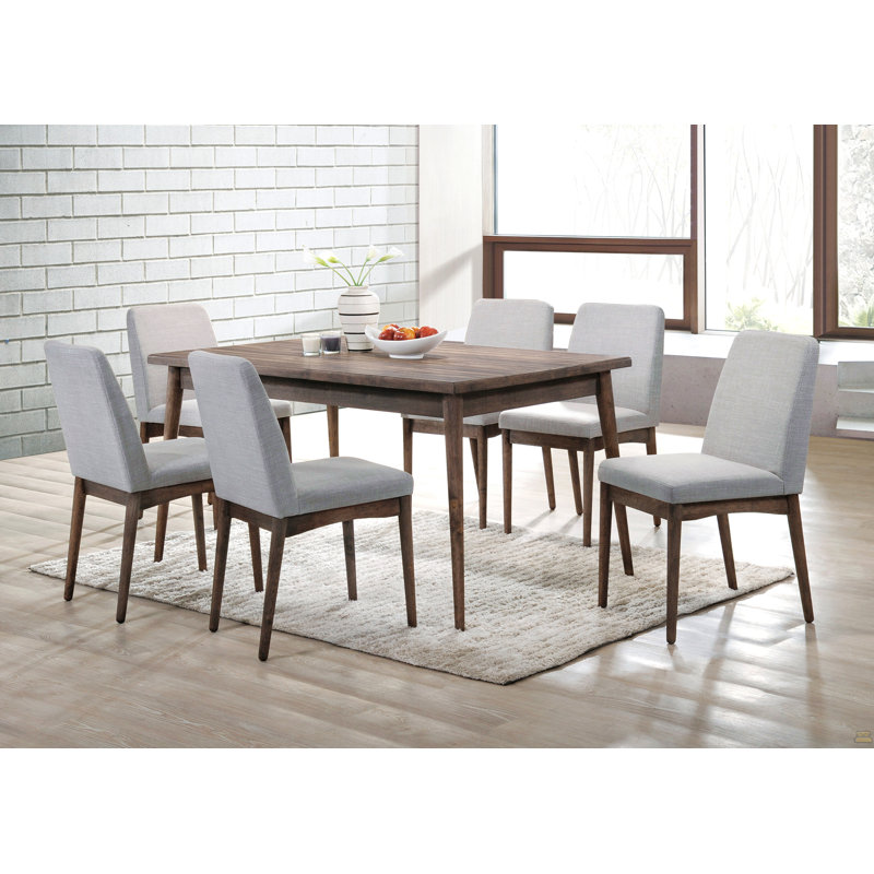 Chaise de salle à manger rembourrée en tissu (ensemble de 2)