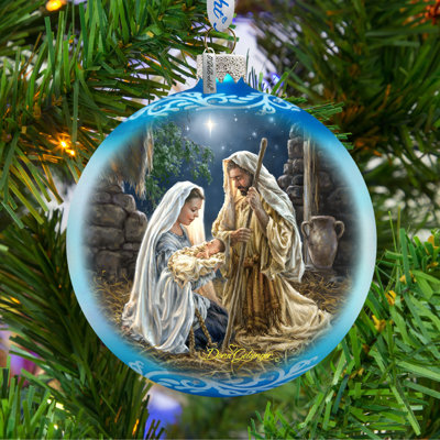 Ornement en forme de boule de fêtes «Holiday Splendor Glory to God»