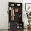 Hall Tree With 6 Hooks,Coat Hanger, Entryway Bench, Storage Bench,For Entrance, Hallwa,Black