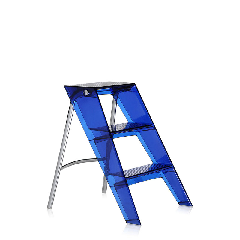 Upper 3 - Step Folding Step Stool, Cobalt