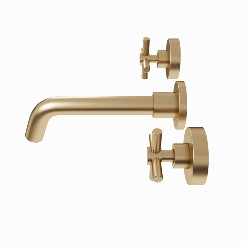 Seneca Bathroom Tub Filler, Brushed Brass
