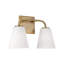 Crete 2 Light Frosted Dimmable Vanity Light-505162633