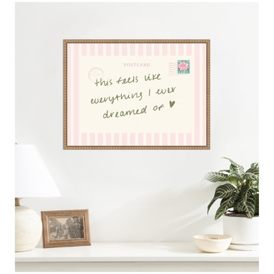 Reproduction de carte postale rétro, "Pink Dream" par Lucky Guava, reproduction d'art sur toile encadrée