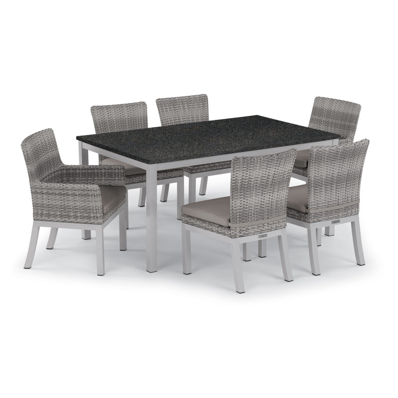 Argento Outdoor Dining Side Chair, Stone