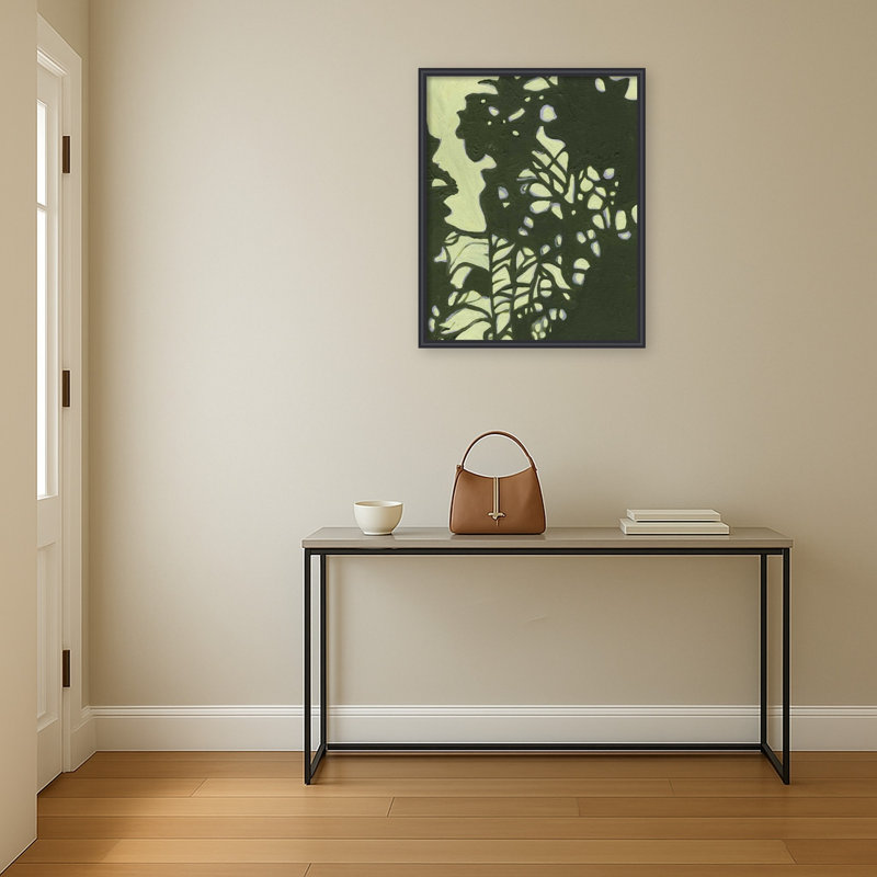 «Exotic Silhouette II» par Jodi Fuchs, reproduction d'art sur toile encadrée, H 25 po x l 20 po, Toile encadrée noire Edith