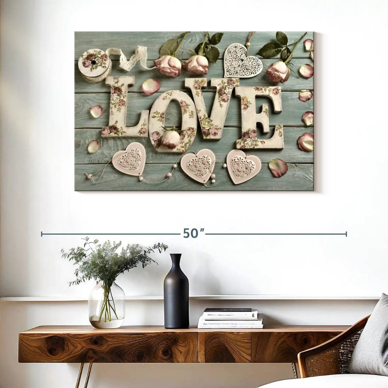 Plaque murale Chic Love, H 26 po x l 39 po