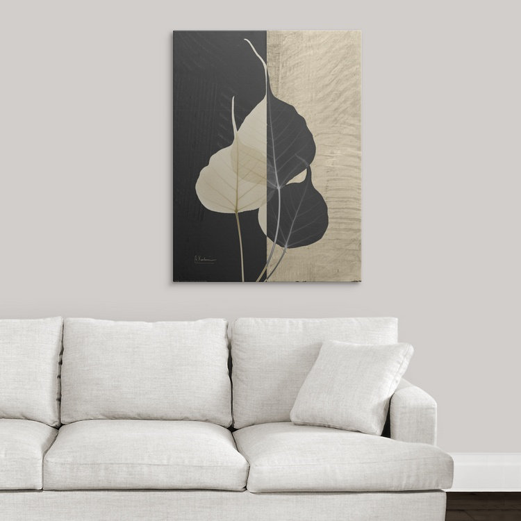 Reproduction de photo Manigault «Bo Tree Leaf X-Ray» par Kiranjit, H 16 po x l 12 po x P 1,5 po, Toile