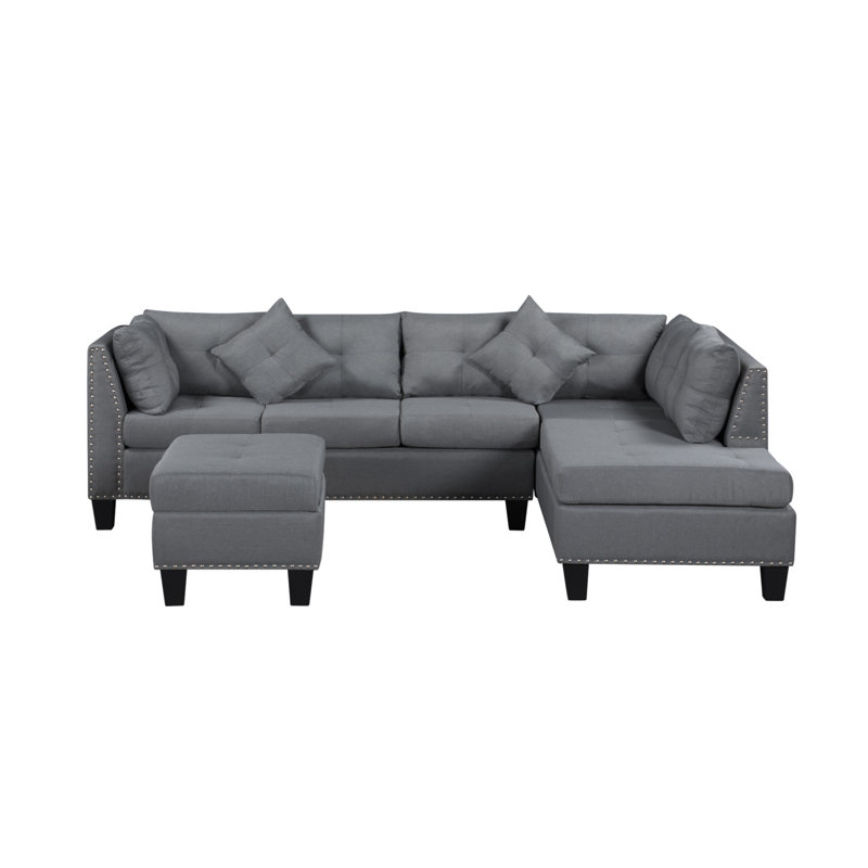 Canapé, chaise et repose-pieds rembourrés 104,5 po