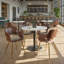  Lake Faux Leather Upholstered Dining Chairs with Tapered Metal Legs-877588138-880099075