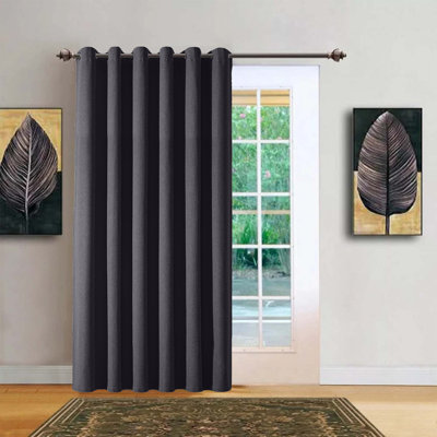 Aspire Homeware Linen 100% Blackout Single Panel Curtain for Complete Light Blocking and Better Sleep