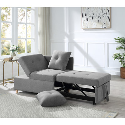 Versatile Convertible Sofa Bed With Adjustable Back And Storage Pockets