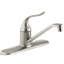 Coralais Three-Hole Kitchen Sink Faucet with 8-1/2" Spout, Matching Finish Sidespray and Lever Handle-1087381596-1201289753