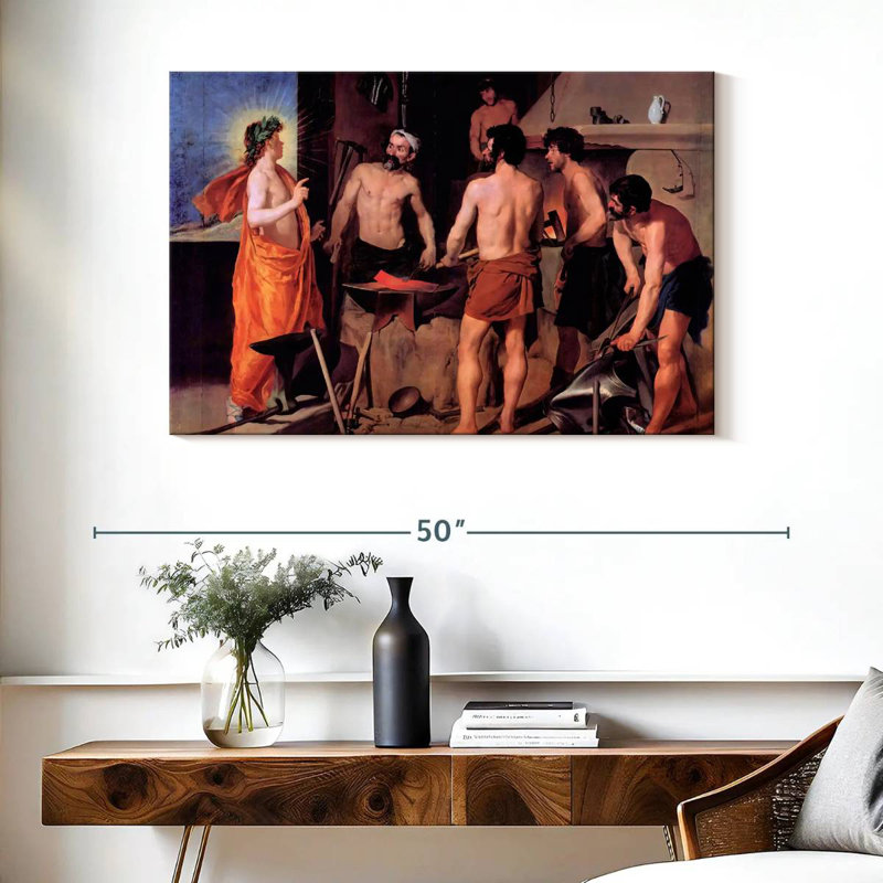 Apollo In The Forge Of Vulcan, 26" H x 39" W