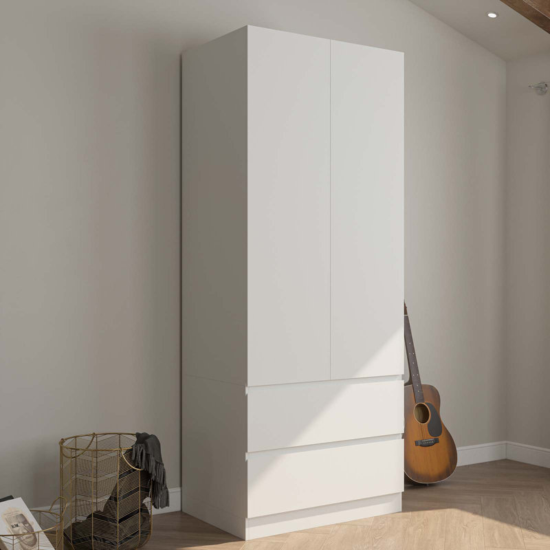 78.74”H 2-Doors Armoire Wardrobe Closet with Drawers