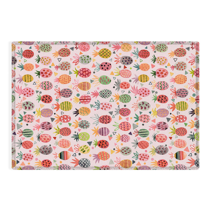 Tapis d'extérieur rectangulaire en polyester / chenille tissé à plat à la machine Alamin, Rectangle 2 pi x 3 pi