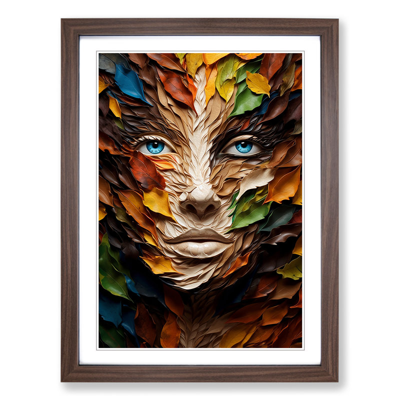 Leaf Orphism - Framed Print, Walnut, 34cm H x 25cm W x 2cm D