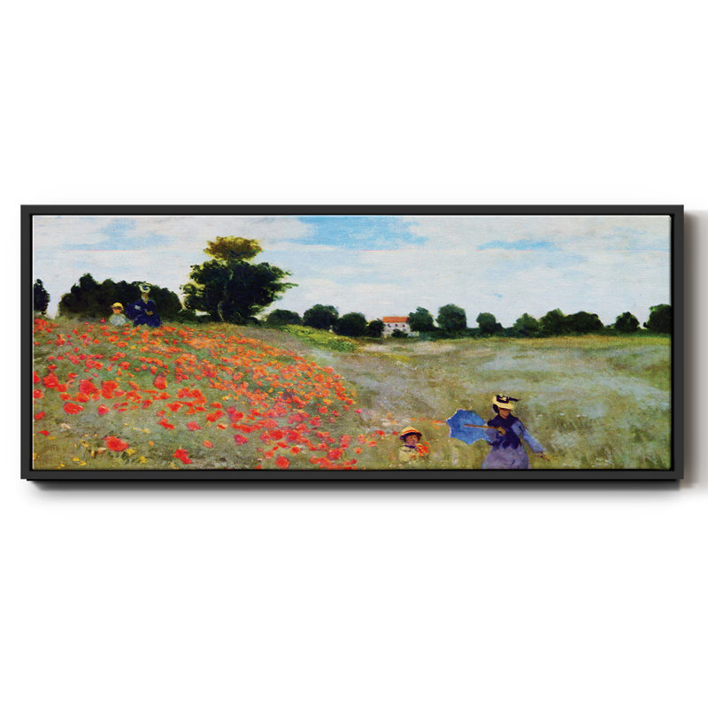 Poppies by Monet- Framed Canvas