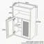 Armoire de rangement autoportante avec portes en rotin et tablette réglable-1239916304