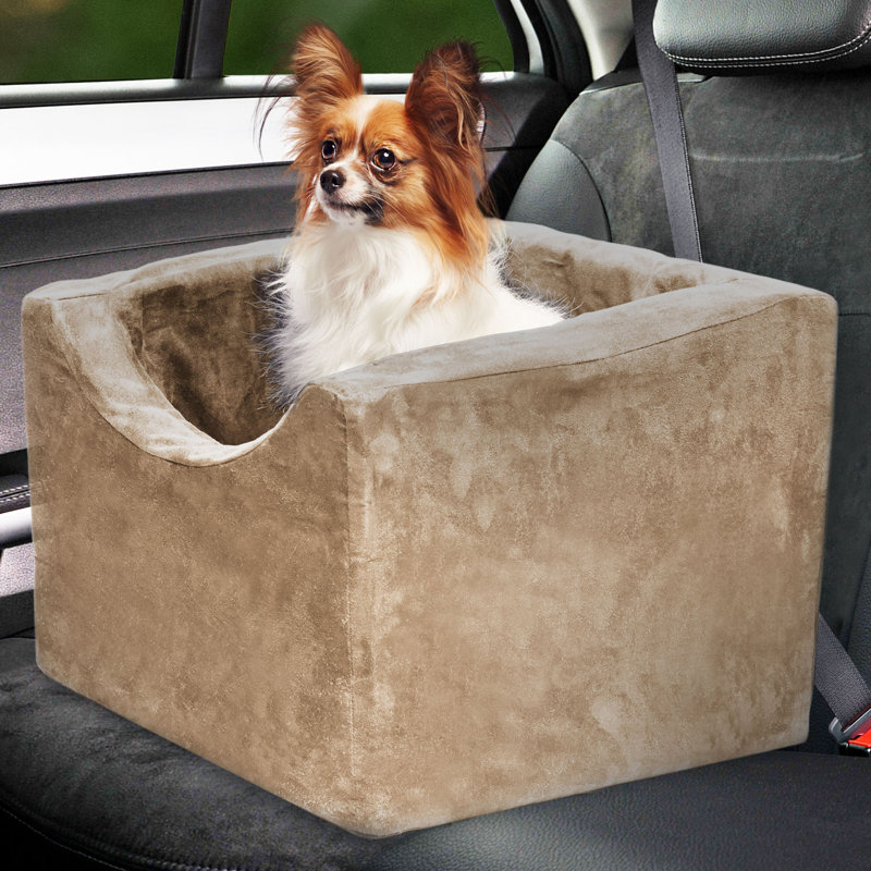 Siège d'appoint pour chien en mousse haute densité Dollie Co-Pilot, H 16 po x l 13 po x P 19 po, Chameau