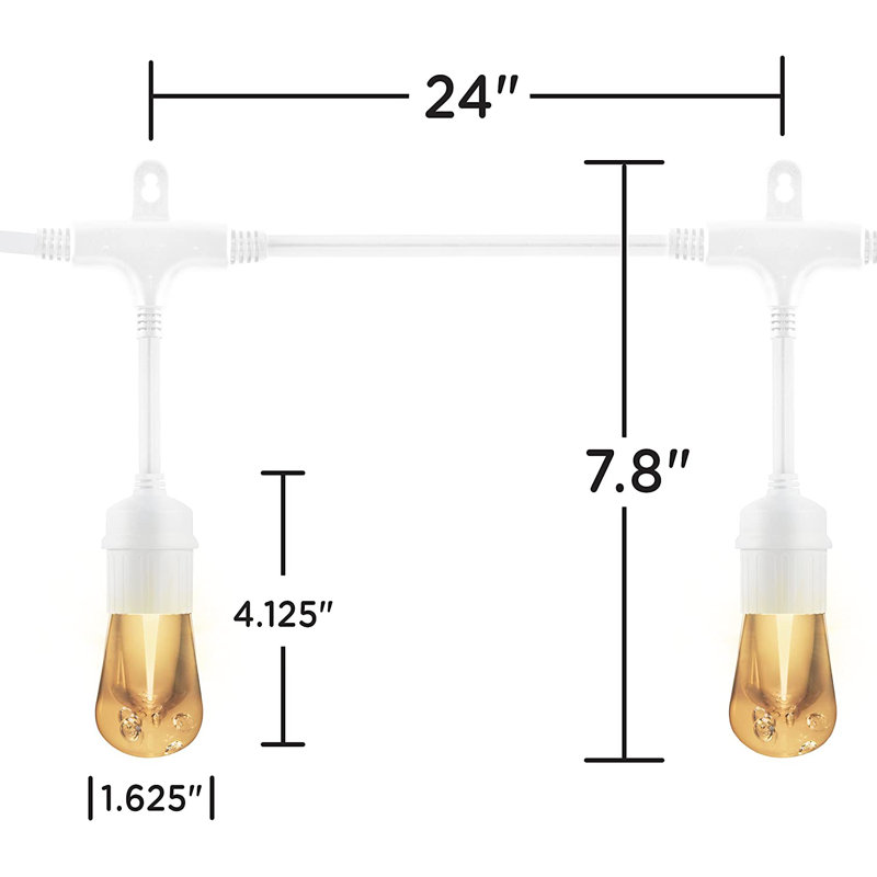 Classic Outdoor 12 - Bulb 24'' Plug-in LED String Light