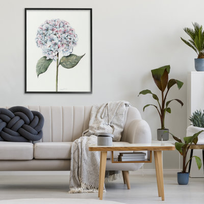 Round Hydrangea Bulb Framed Giclee, design by Cady Driver