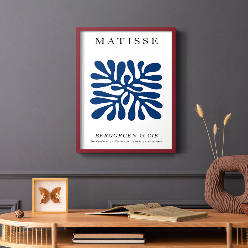 Matisse CECI, reproduction encadrée - bois massif, H 10 po x l 8 po, Rouge