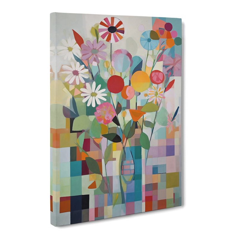 Modern Flowers Orphism Vol.4 - Wrapped Canvas, 60cm H x 40cm W x 3cm D