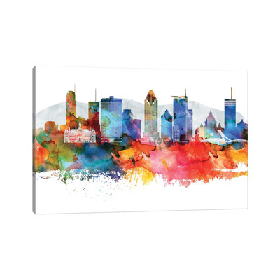 Montreal Skyline - Wrapped Canvas Painting