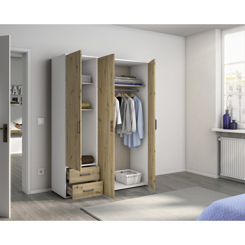 Velorin 3 Hinged Door Wardrobe available in many colour combinations 2 Drawer INCL. Delivery and Assembly