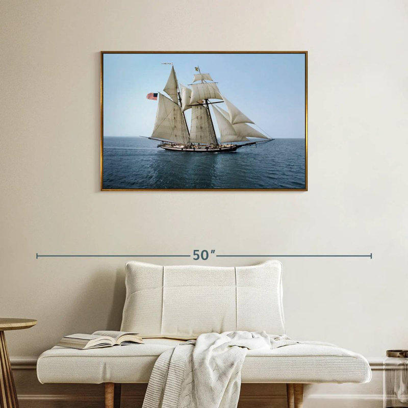 Fierté du navire de Baltimore, Cadre flottant doré, 37 po x 25 po
