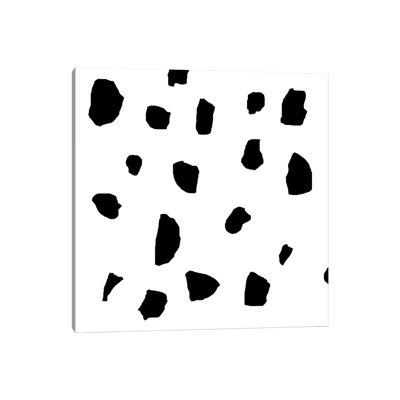 Black Raining by Art Mirano - Wrapped Canvas Minimalistic
