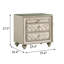 Table de chevet, velours beige