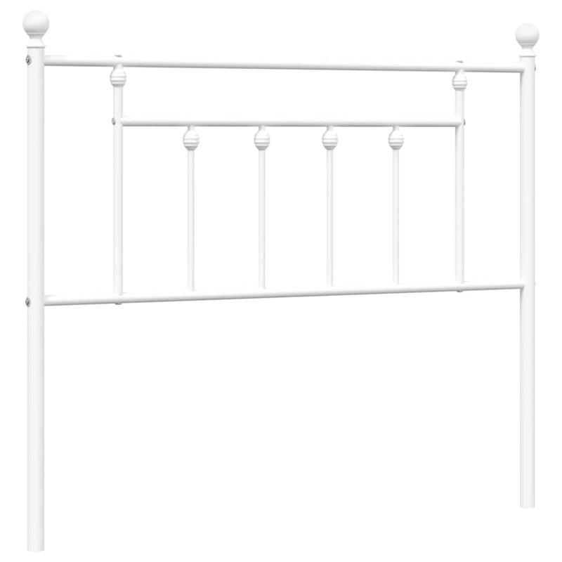 Metal Replace Headboard 140 Cm, White, 97cm H x 112cm W x 3cm D