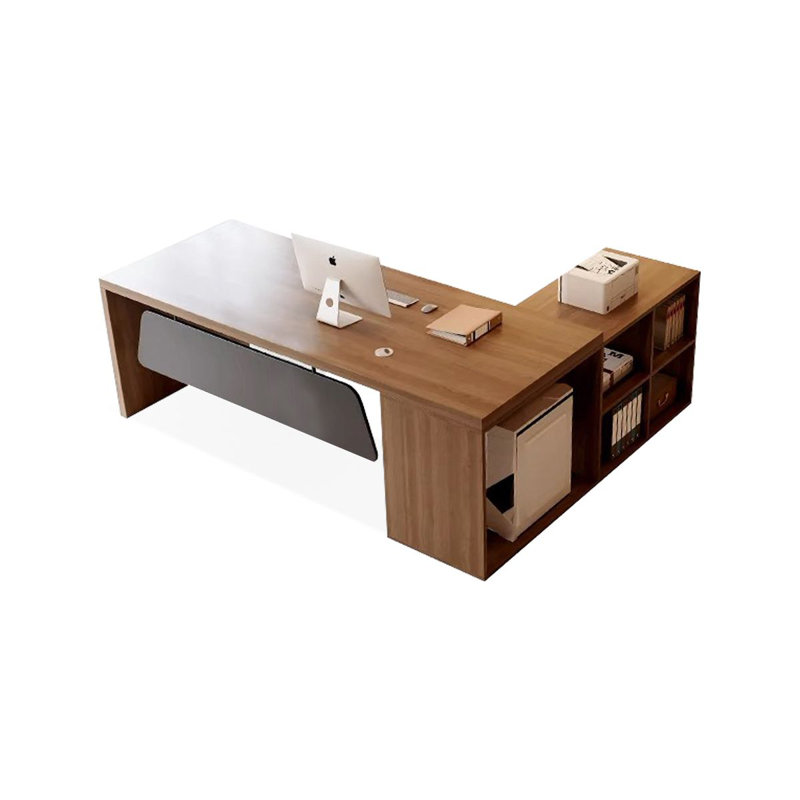 Bureaux en bois massif en L noyer, L 29,53 po x P 78,74 po x P 31,5, Retour à gauche
