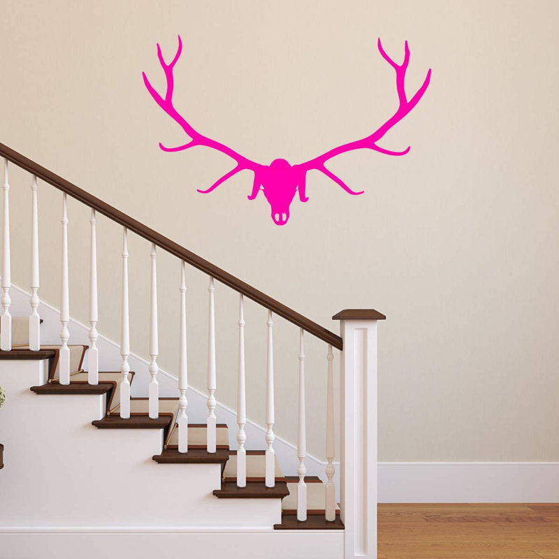 Animals Wall Decal, 18" H x 24.5" W, Hot Pink
