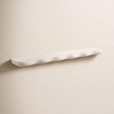 Alanis Wave Solid Oak Floating Shelf