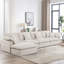 Canapé modulaire luxueux en tissu chenille 4 pièces avec repose-pieds-118318774-118318777