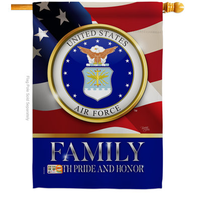 Drapeau de la maison US Air Force Family Impressions militaire en polyester 28 x 40