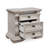 Bryl Oversize Nightstand, 3 Drawers With Bronze Knobs, Antique White
